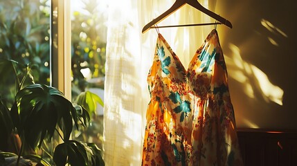 vibrant floral dress 