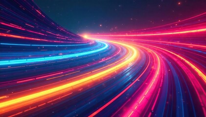 Obraz premium Abstract swirls of color creating a vibrant race track , curve, dynamic, energy