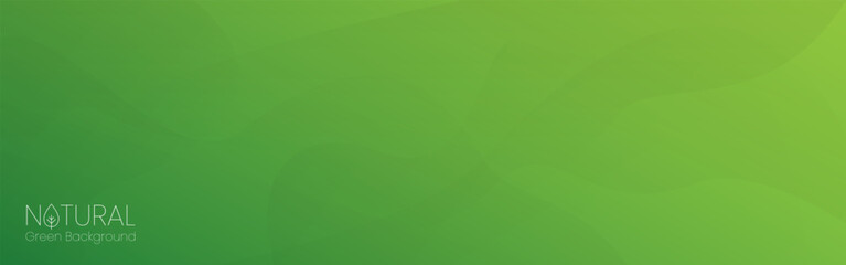 Ecology background. Green abstract wallpaper with smooth natural gradient for eco, organic, or wellness design. Soft green waves for presentation, web or print. Vector illustration.