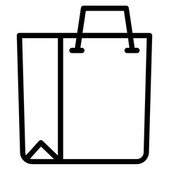 Shopping Tax Bag Line Icon