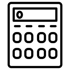 Calculator Finance Math Line Icon