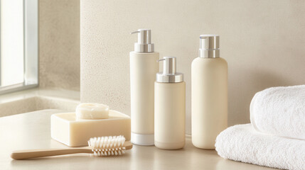 Luxurious skincare arrangement featuring goat milk products for spa and beauty enhancement