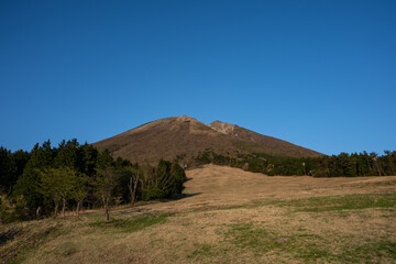 日本の鳥取県の大山のとても美しい春の風景