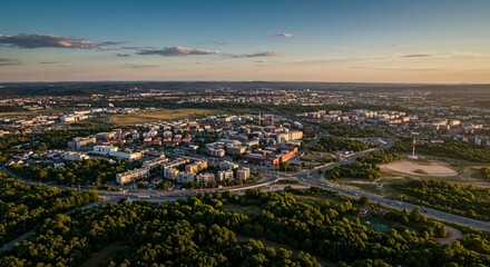 Obraz premium a city with lots of trees