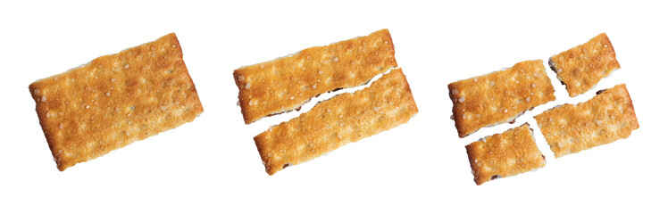 cracked cookies isolated