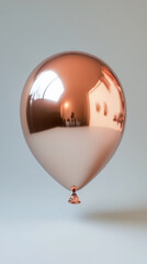Obraz premium Shiny copper balloon floating against soft background