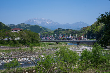 日本の鳥取県の春の大山の美しい風景