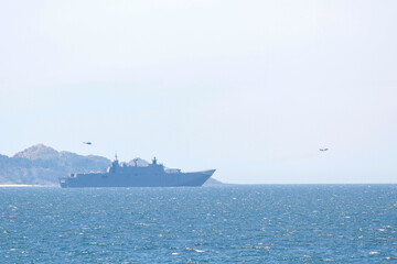 military maneuvers. Infantry, aviation and navy landing	