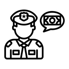policeman Line Icon