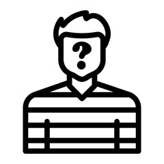 suspect Line Icon