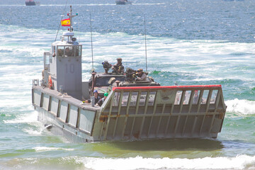 military maneuvers. Infantry, aviation and navy landing	