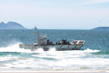 military maneuvers. Infantry, aviation and navy landing	