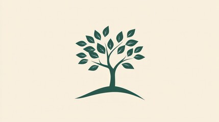 Obraz premium Simple Tree Logo Design