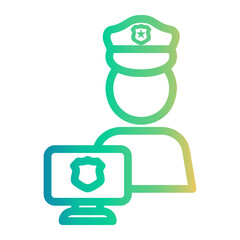 security Line Gradient Icon