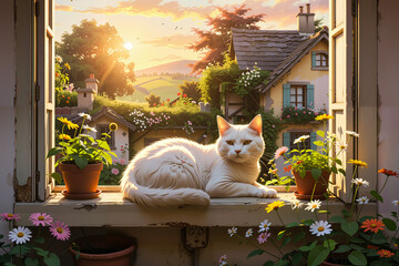 cat on the roof