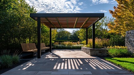 Naklejka premium gazebo in the park