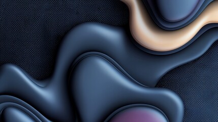 Abstract Blue And Beige Fluid Shapes Background With Pixelated Texture