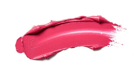 Lipstick Swatch: Luxurious Pink Makeup Smear for Beauty Bloggers, Cosmetics Ads & Product Photography - Glamorous Texture on White!