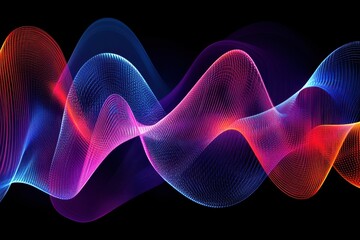 Abstract vibrant wave design