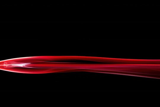 Red Smoke Stream on Black Background