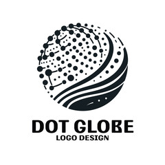 Fototapeta premium Dot Globe Vector Logo Design