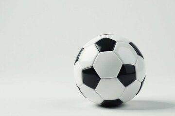 Fototapeta premium New, pristine white football, isolated background , athletic, sports equipment, equipment