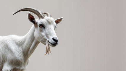 Obraz premium Majestic White Goat Portrait