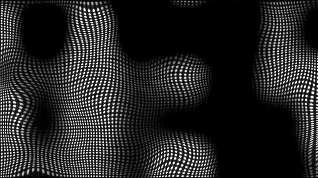 halftone dot wave  background. hd animated abstract dot pattern background texture. black dotted halftone animated. halftone dot motion background moving seamless loop animation.