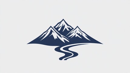 Mountain Range River Pathway Logo