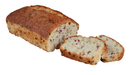 baked bread cake cut out isolated transparent background