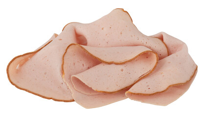 Fresh ham cut out isolated transparent background