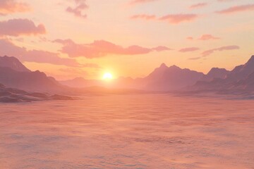 Desert sunset panorama (1)