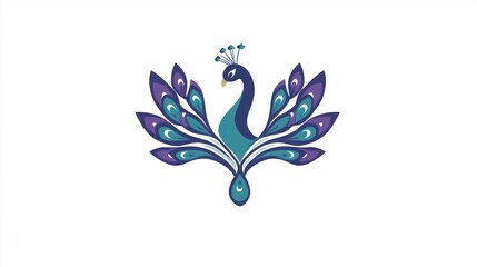Fototapeta premium Peacock graphic design, logo, artistic