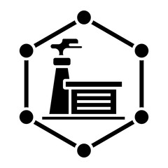 smart factory Solid icon