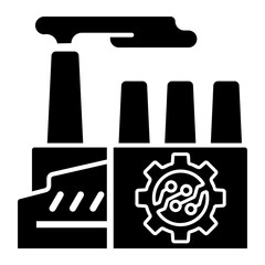 smart factory Solid icon