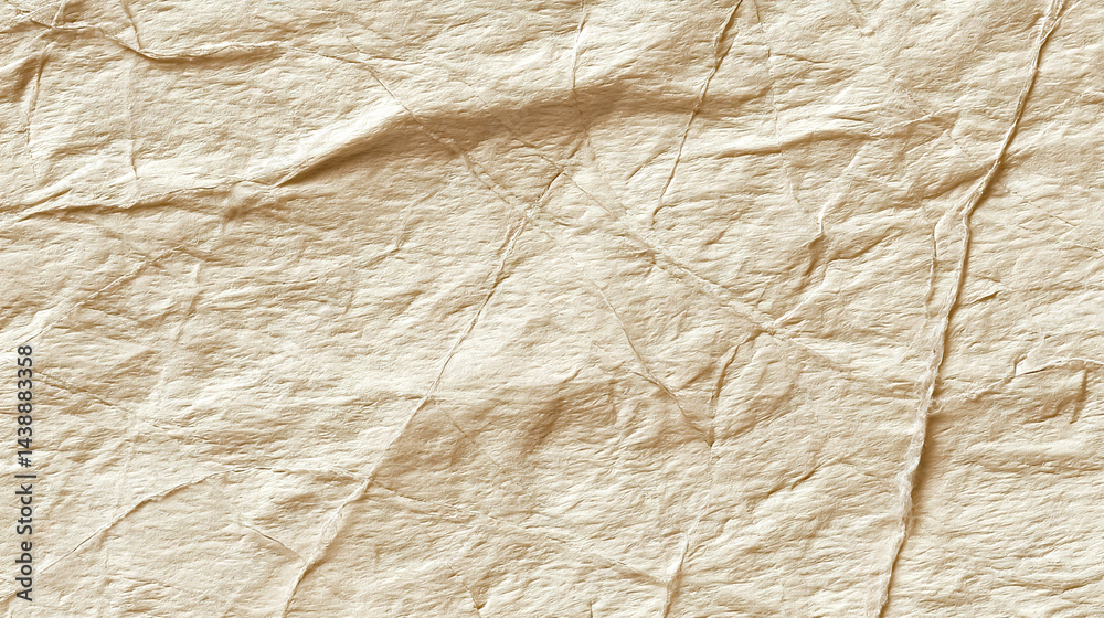 Aufkleber Natural textured brown crumpled paper background adding depth to design and creative projects : Generative AI