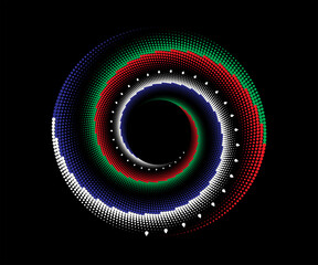 This circle line design image with red and white color combination is suitable for icons, symbols, etc.