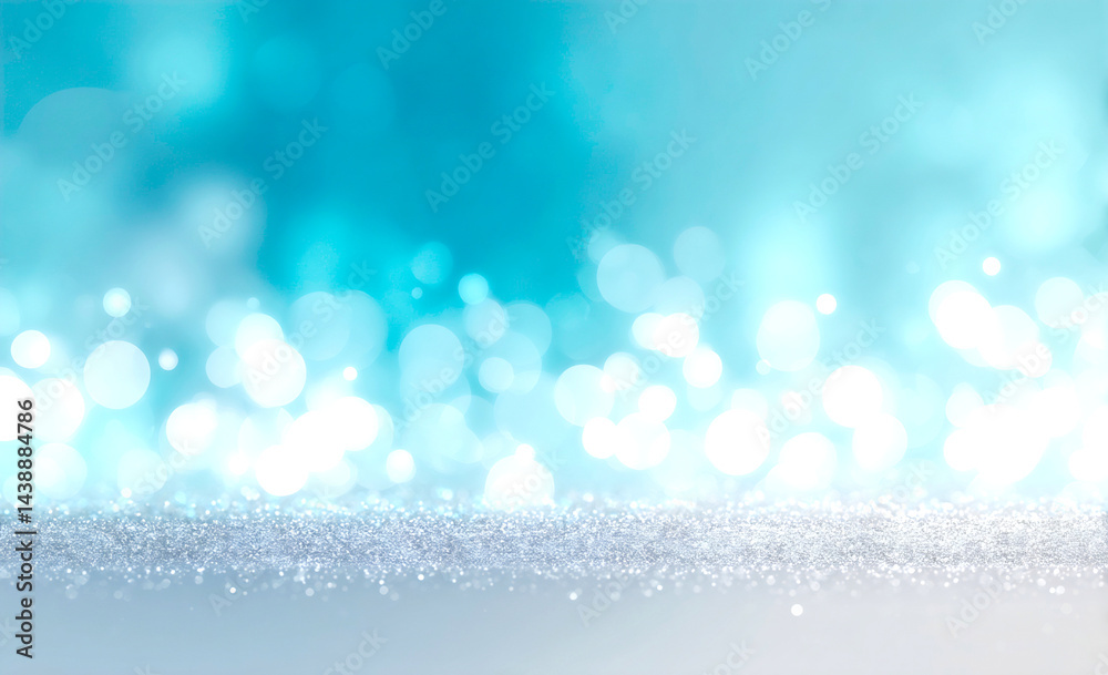 Leinwandbilder shimmering blue bokeh background with sparkling lights ideal for creative and graphic design : gener