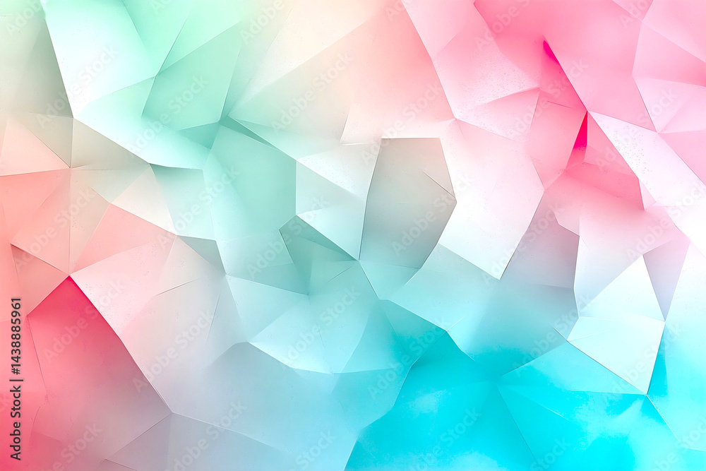 Poster abstract colorful geometric background with soft gradients and vibrant hues in shades of pink and bl
