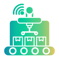 smart factory Gradient icon
