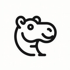 Fototapeta premium cammel head line icon