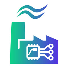 smart factory Gradient icon