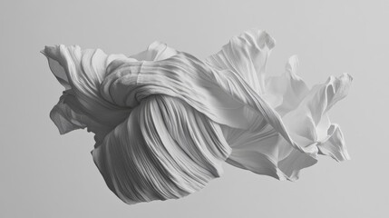 Graceful, pleated fabric in motion, captured in a studio shot.