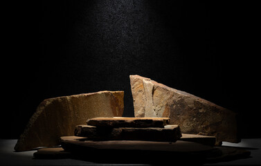 natural stones with texture for podium background
