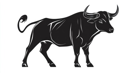 Obraz premium Silhouette of a Bull