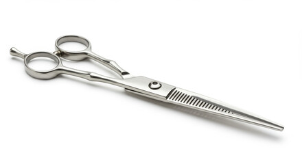 Obraz premium Silver Thinning Shears: Haircutting Scissors for Styling, Texturizing, Blending & Grooming | Professional Salon Shear for Barber & Beautician Use