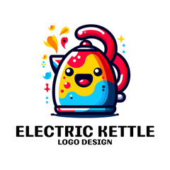 Electric Kettle Vector Logo Design