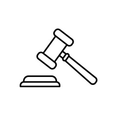 Gavel illustration symbolizing justice and law  