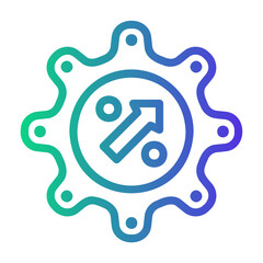 percentage Line Gradient Icon