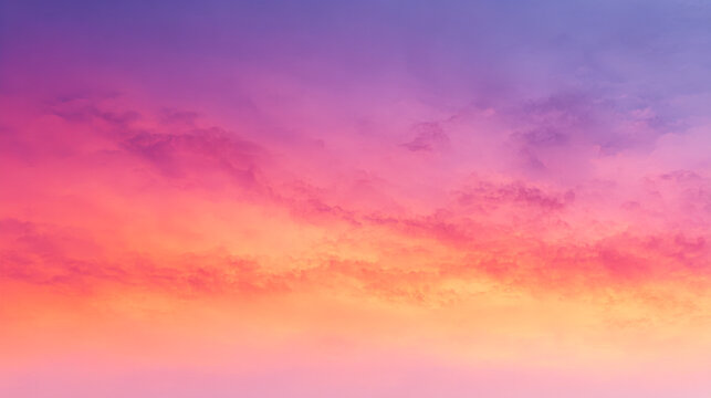 Beautiful sunset sky gradient background wallpaper with pink purple orange color for design and art
